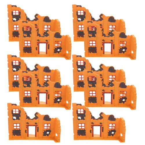 50Pièces Décorations Mur En Orange Pour Maquette De Ruines 1