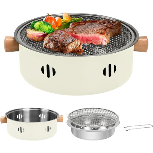 Φορητή ψησταριά BBQ με κάρβουνο, 1 τεμάχιο μίνι άκαπνη επιτραπέζια ψησταριά για
