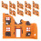 50Pièces Décorations Mur En Orange Pour Maquette De Ruines 3