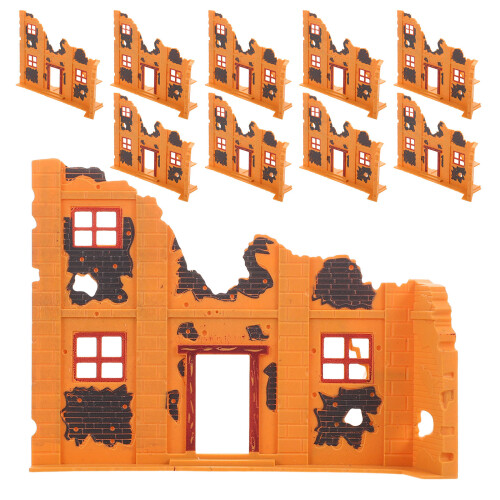 50Pièces Décorations Mur En Orange Pour Maquette De Ruines 2