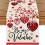 Stripe Heart Table Runner 13 x 36 Inch 1