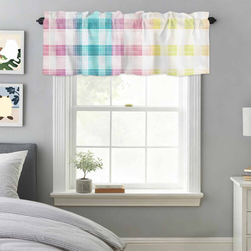 Easter Stripe Valance 42x18in Polyester Rod Pocket