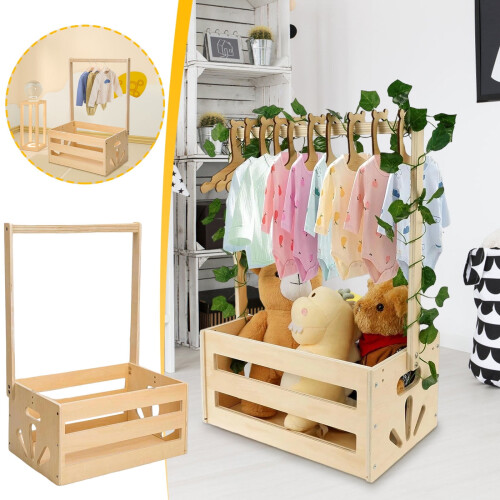 Κουτί δώρου για baby shower από φυσικό ξύλο, κλουβί αποθήκευσης αναμνηστικών με