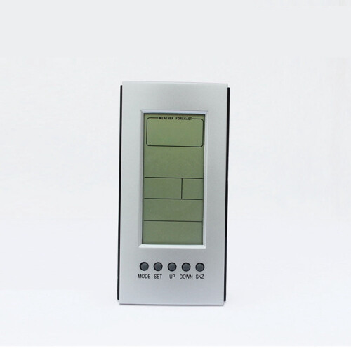 Modern Multi-function LCD Weather Forecast Clock Weather Station Clock Temperature Thermometer Calendar Clock with Temperature and Humidity Meter 2
