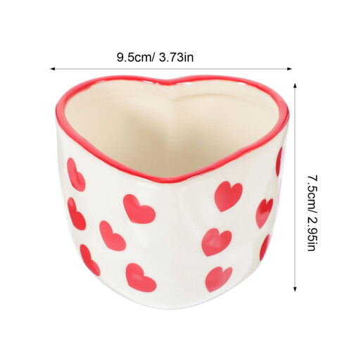 Heart-Shaped Ceramic Candle Cup for Valentine's Day 1