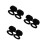 6Pièces Support Mural Noir Pour Batte Baseball Tennis Golf 7