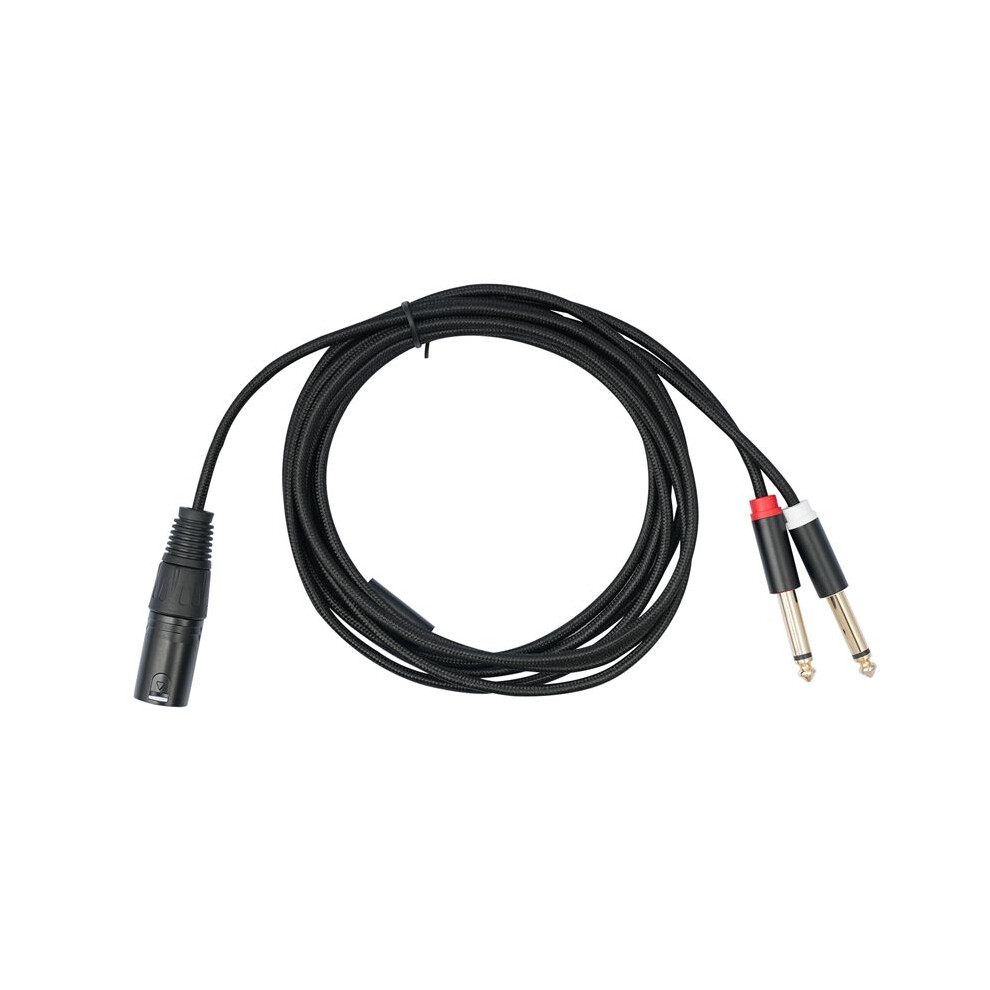 Xlr Male To Dual 6.35Mm Plug Audio Microphone Cable Microphone Cable Adapter Y-Splitter 1M 6031369198231