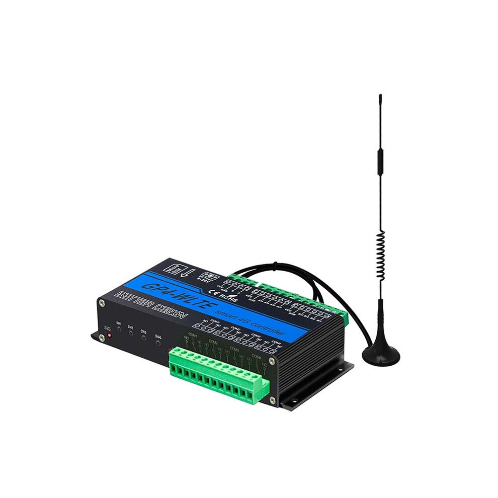 Gp4-Wlte 4G Global Gsm Sms App Controller Rs485 Web Control 4 Ch 4-20Ma Analog Inputs 10A Relay Outputs,Eu Plug 6031050453823
