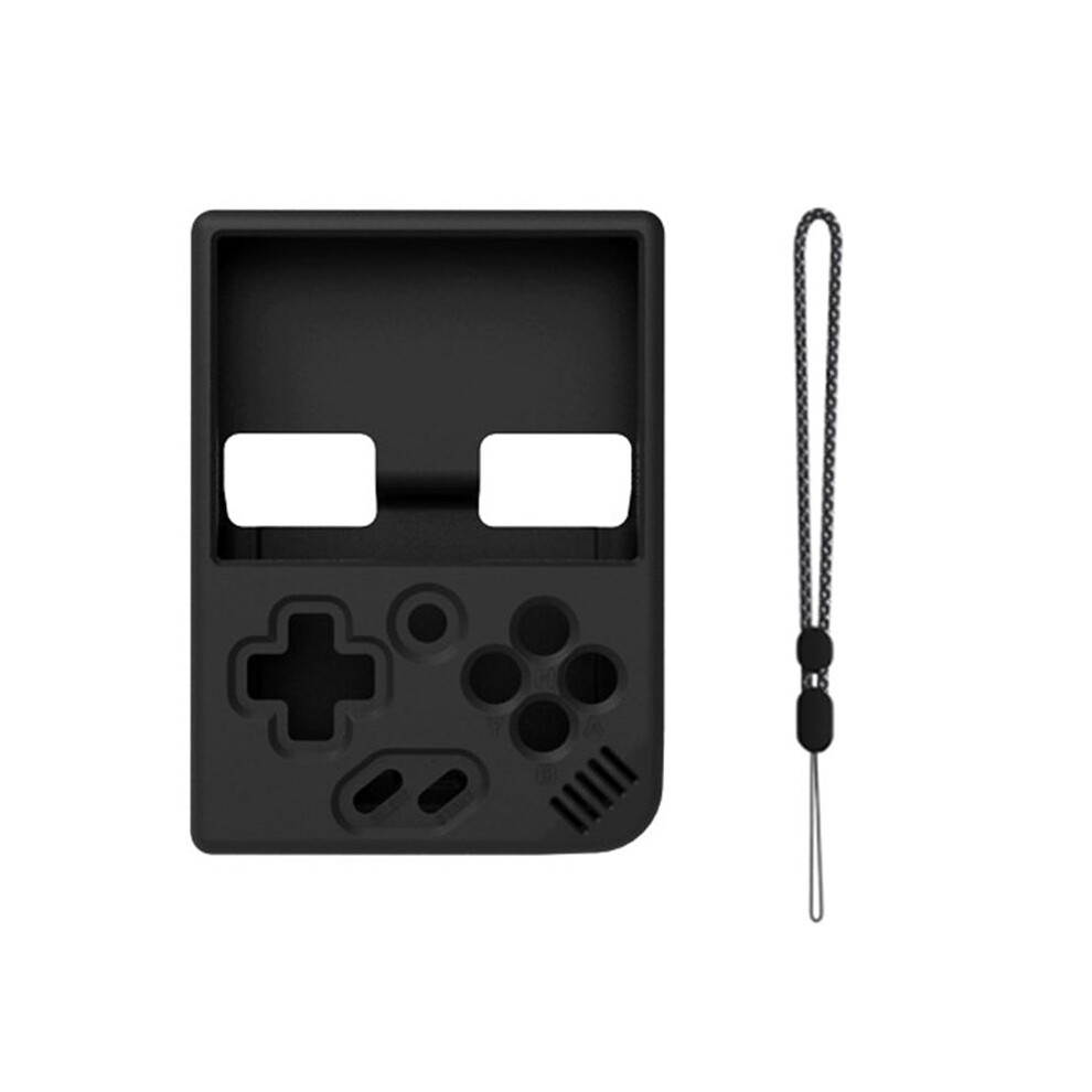 For Miyoo Game Console Protective Silicone Case Soft Cover Anti-Slip Sleeve With Lanyard Black 4711371896166