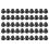 50pcs Replacement Analog Thumbstick Thumb Stick for  One Controller Black Thumbstick Grips Caps Set 2