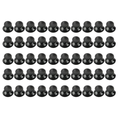 50pcs Replacement Analog Thumbstick Thumb Stick for  One Controller Black Thumbstick Grips Caps Set 1