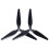 1Pairs 9X4X3 Hélice 9 Polegadas 3 Lâminas CCW + CW Hélice X8 Paddle Hélice Preta para FPV Drone 1