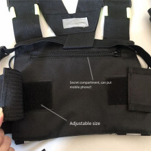 Walkie Talkie Borsa Petto Doppia Radio Riflettente Pettorina Porta Imbracatura Borsa Gilet Rig Walkie Talkie Confezione Frontale Custodia D