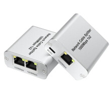 Ethernet Splitter 1 to 2 High Speed Gigabit Ethernet 2 Port Internet RJ45 LAN Splitter for Cat5/5e/6/7/8 Cable