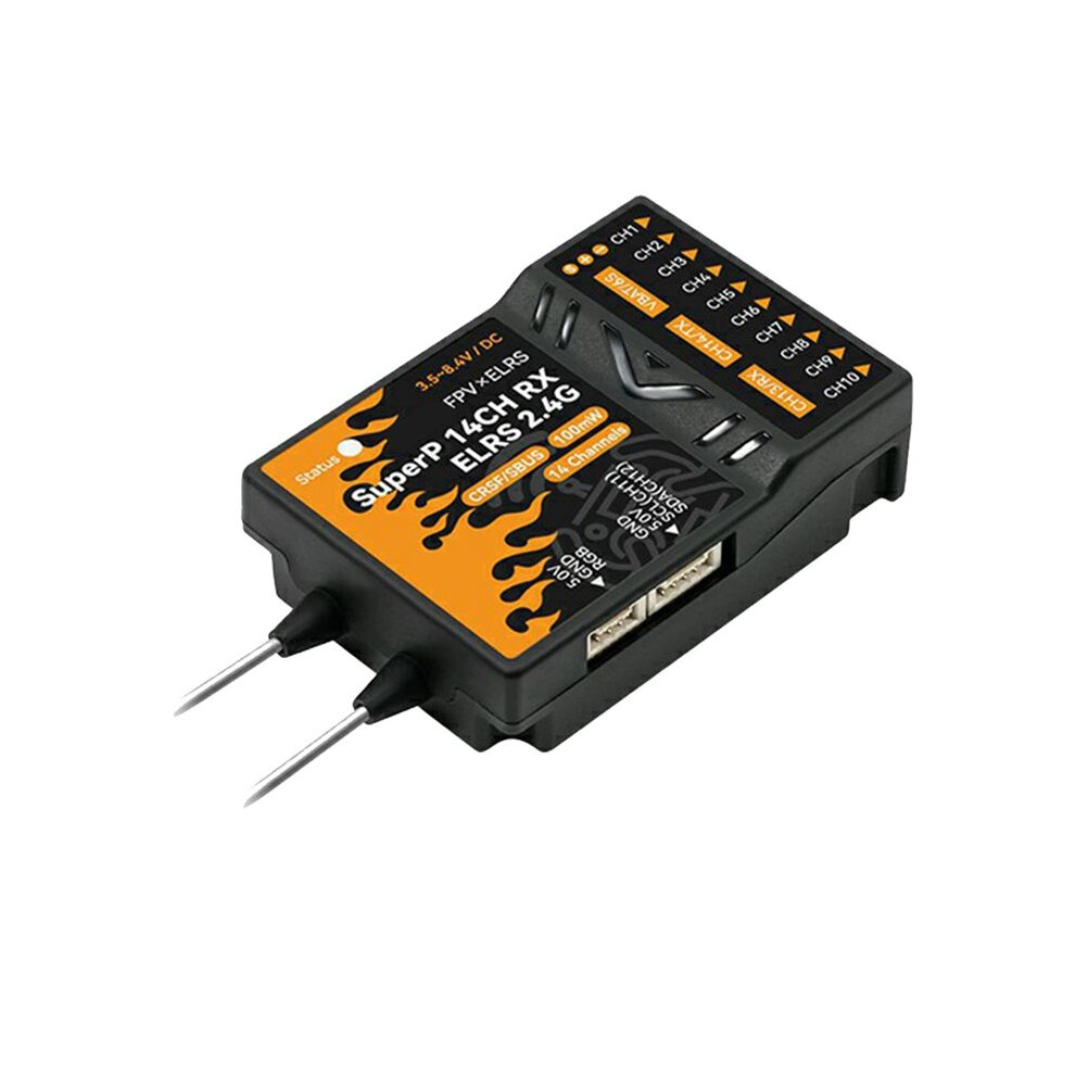 For Betafpv Superp Diversity Receiver Elrs 2.4Ghz Rx 14Ch With 2 Antenna Dual Reception For Rc Fpv Airplane Boats Drones 4713630059268
