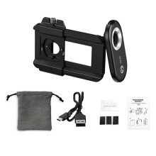 Lente de Microscópio para Celular com LED CPL 3 em 1 Kits de Ampliação Macro Microscópio Biológico para Lente de Telefone 200X