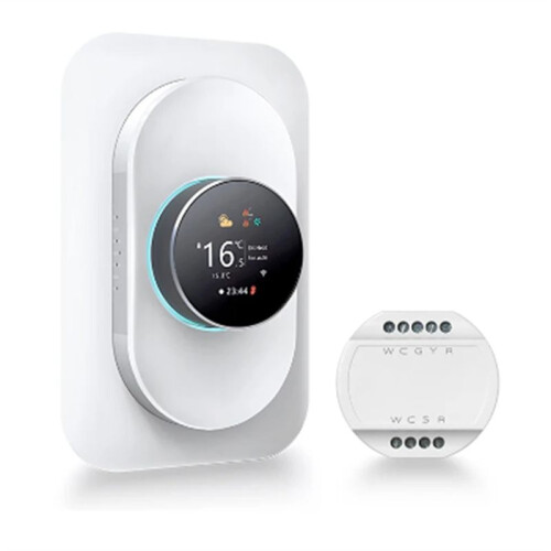 TUYA 24V WiFi Thermostat for HVAC System Heat Pump, Programmable Temperature Controller Work for Alexa,  Home