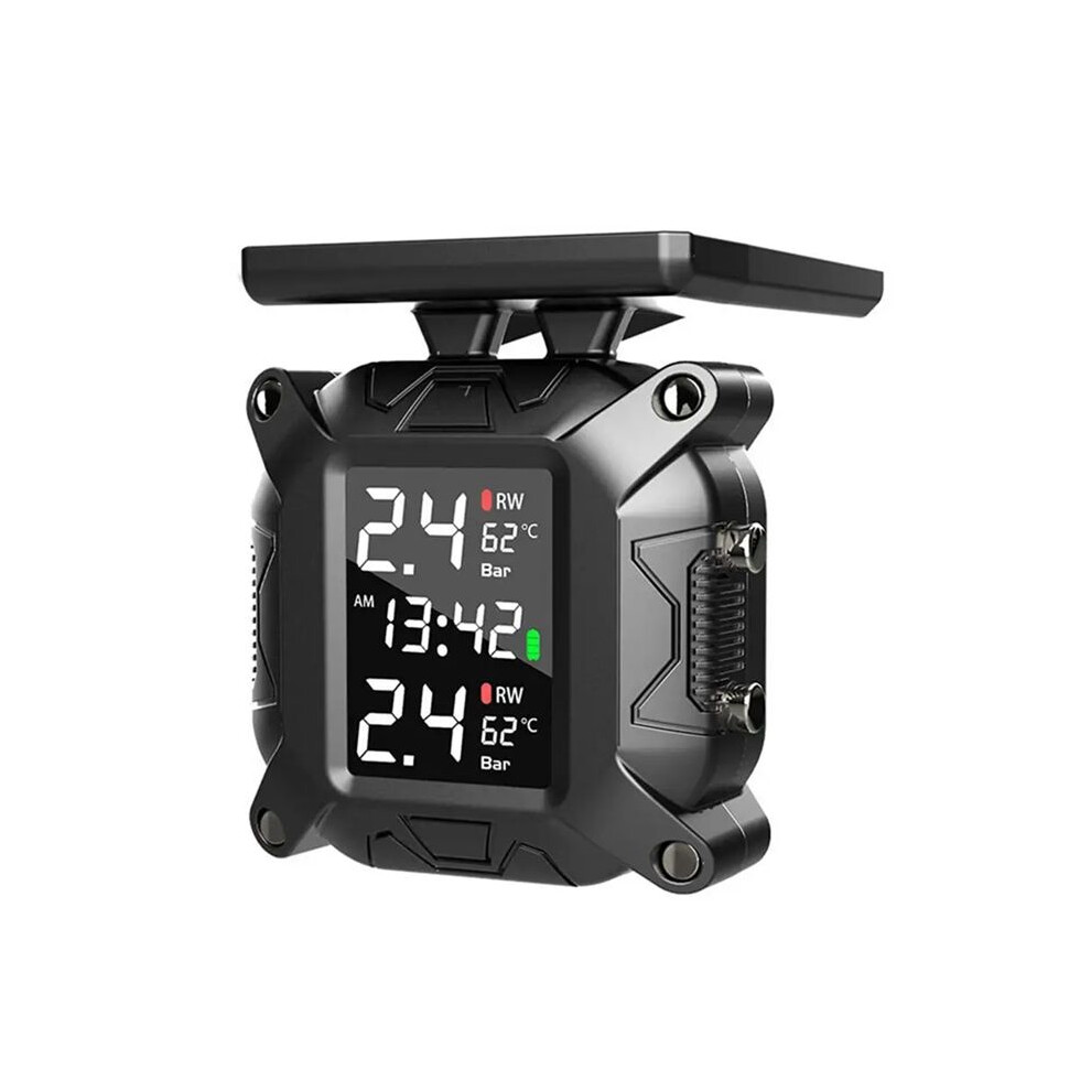 Motorcycle Tpms Solar Power Tire Pressure Monitor Real Tire Pressure Monitoring System Temperature Sensor 4712864451077