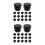 60Pièces Bouchons Embouts Tubes Noir PP Pour Usage Polyvalent 6