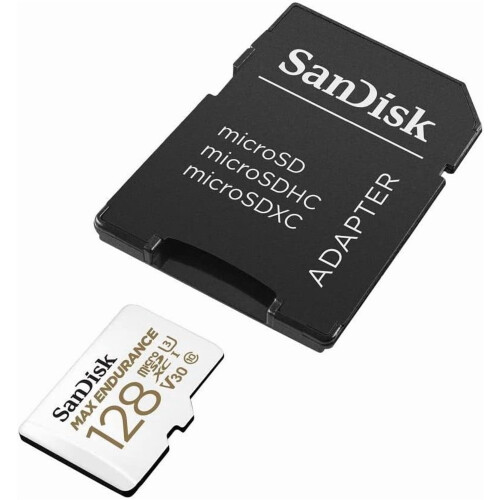 Κάρτα microSDXC MAX Endurance 128GB με προσαρμογέα για οικιακές κάμερες ασφαλείας και κάμερες 1