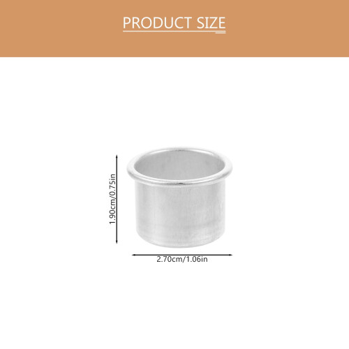 50 Pack Aluminum Candle Insert Cups Silver 1