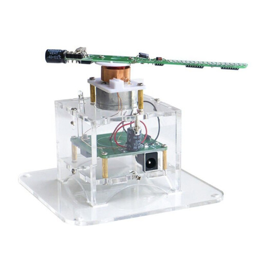 Flat Rotation LED Dot Matrix Display DIY Kit 51 Single Chip Microcomputer Welding DIY Electronic Parts,No Downloader