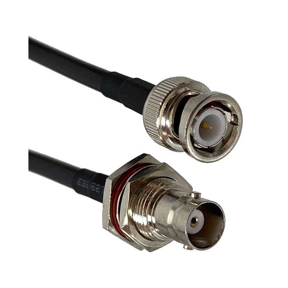 5Pcs Rg58 Bnc Male Plug To Bnc Female Jumper Cable Jack Bulkhead Crimp Connector Rf Pigtail Coax Jumper Cable 50Cm 4711834820202