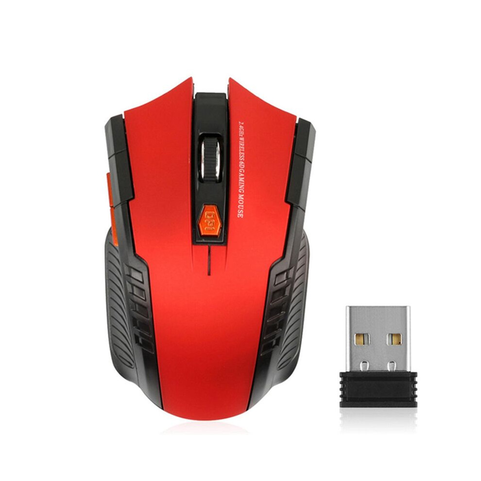 Wireless Mouse 2.4Ghz Optical Mice With Usb Receiver Gamer 1600Dpi Mouse For Computer Laptop Accessories Red 4713989159541