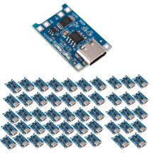 50 Piezas TP4056 Tipo-C 18650 Placa de Carga de BateríA de Litio MóDulo de Cargador 5V 1A con Funciones Duales de ProteccióN