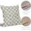 Kussensloop met blauw-groene blokprint, 18x18 inch, polyester 4