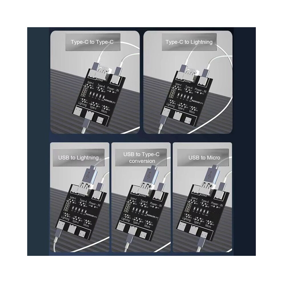 Dt3 Data Cable Detection Board Usb Cable Tester For Ios Android Type-C Micro-Type Short Circuit Test Board 4712689861358