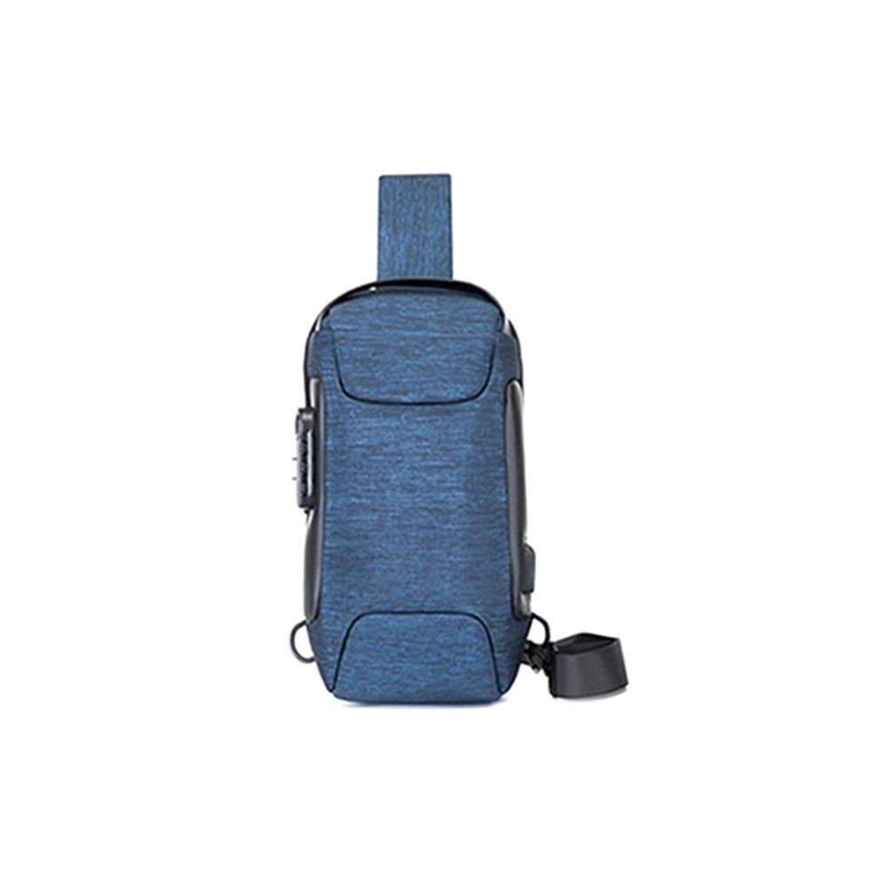 Waterproof Usb Charging Anti-Theft Crossbody Bag With Lock, Portable Chest Pouch Backpack 4714127589305