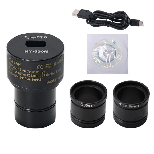 HAYEAR HD Microscope Camera 5 Million Pixels Industrial Camera 30 Frames USB 2.0 Free Driver Electronic Eyepiece