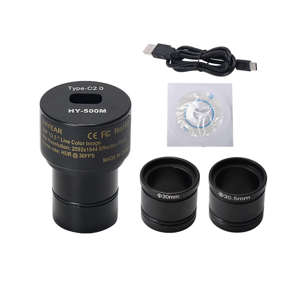Hayear Hd Microscope Camera 5 Million Pixels Industrial Camera 30 Frames Usb 2.0 Free Driver Electronic Eyepiece 4713418362337