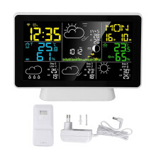 Tuya WiFi  Weerstation  Weerstation Draadloze Thermometer met 7,5 Inch Kleurenscherm UK Plug
