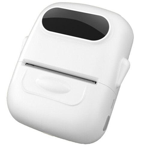 Portable Thermal Printer  Printer with Stickers Printer for Small Business Home Office White