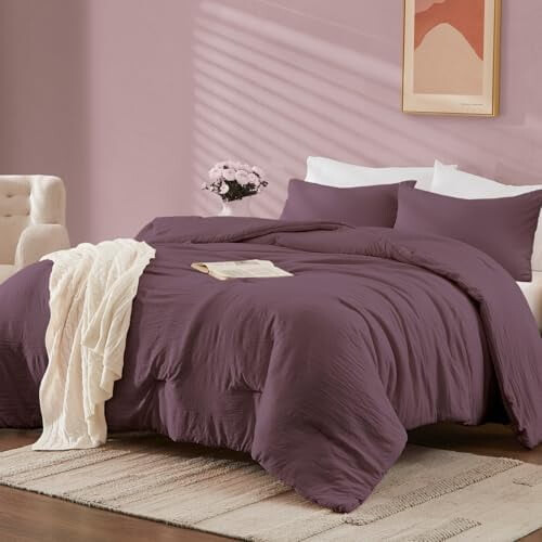 Σετ παπλωμάτων Twin/Twin XL Deep Purple 2 τεμαχίων προπλυμένα 1
