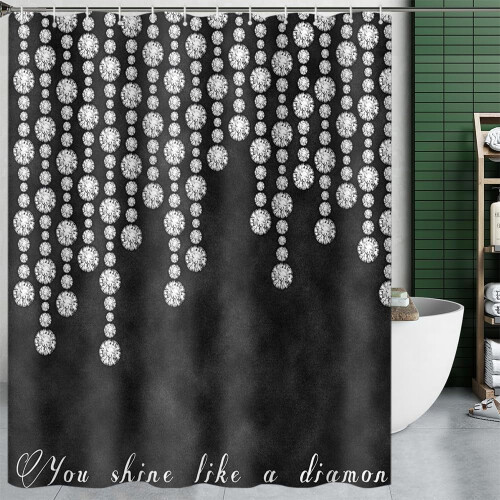 Diamant Bruseforhæng Sort Gotisk Design 72x72 Tomme 1