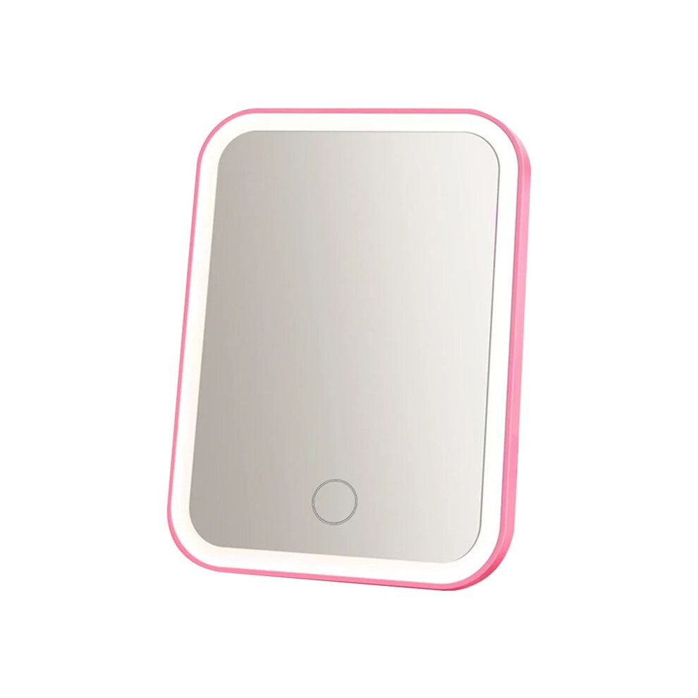 LED Vanity Mirror with Lights Portable Cosmetic Travel Tabletop Make  Lighted Desk Mirror USB Rechargeable