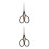 2Pièces Ciseaux Acier Inoxydable Noir Mini Pour 8