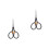 2Pièces Ciseaux Acier Inoxydable Noir Mini Pour 9