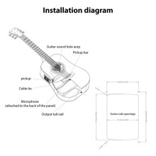 Sound Hunter Guitar Pickup Wooden 8W Speaker Guitar Sound Hole Pickup Board Chorus Delay Reverb Functions No Punching Pickup