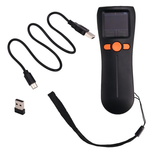Portable   Scanner 1D/2D Code Wireless Barcode Scanner with Large Screen Display Storage