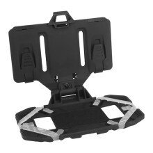 Airsoft Phone Plate Molle Carrier Outdoor Navigation Board, Quick Access Foldable Holder Vest Chest Mount Bracket Black