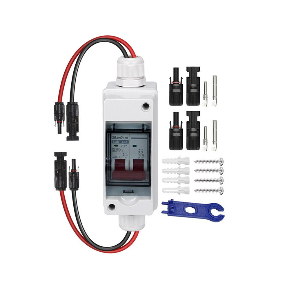 Solar Disconnect Photovoltaic Pv Combiner Box 400V Circuit Breaker Ip65 Waterproof 32A 6031577653669