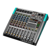 Professional Audio Mixer GAX-PA6 Channel Sound Board Console Mixing Desk System Interface Built-in 256 Reverb Effect