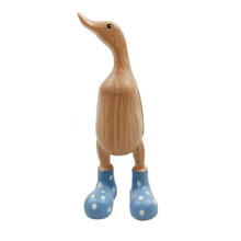 Statue de Canard en RéSine, Sculpture de Jardin, Canards de Dessin Animé Mignons Portant des Bottes en Caoutchouc à Pois, Figurine Porte-Bonheur,