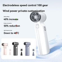 Handhållen Turbo Jet Fläkt Desktop Fläkt 110000RPM Uppladdningsbar Office Fläkt Violent Fan 6000mAh 100 Vindhastigheter Rosa