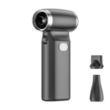 Handheld Turbo Jet Fan Desktop Fan 110000RPM Rechargeable Office Fan Violent Fan 6000mAh 100 Wind Speeds Black