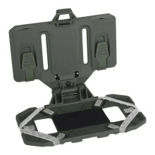 Airsoft Phone Plate Molle Carrier Outdoor Navigation Board, Quick Access Foldable Holder Vest Chest Mount Bracket Green